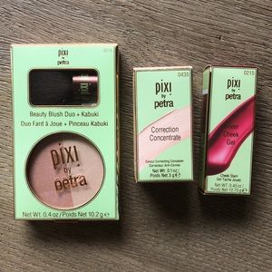 Pixi Bundle Beauty Blush Duo, Correction Concentrate, Sheer Cheek Gel